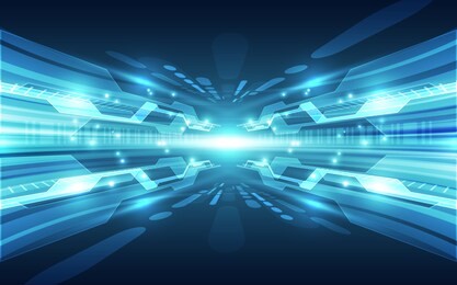 abstract vector blue technology concept. background illustration