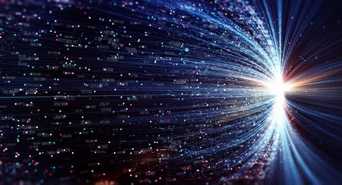 data transmission channel. motion of digital data flow. transferring of big data. 3d rendering/transfer and storage of data sets