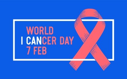 poster and banner with text world cancer day february 4 and ribbon - world cancer day symbol. banner for febrauray 4, world cancer day awareness symbol. classic graphic design. vector illustration
