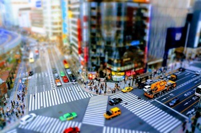 landscape of ginza, tokyo, japan