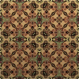 seamless raster pattern in arabic style flower psychedelic mosaic template for wallpaper, backgrounds, decor for tapestries