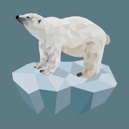 polar bear low poly