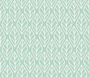 vector illustration of leaves seamless pattern. floral organic background. hand drawn leaf texture.