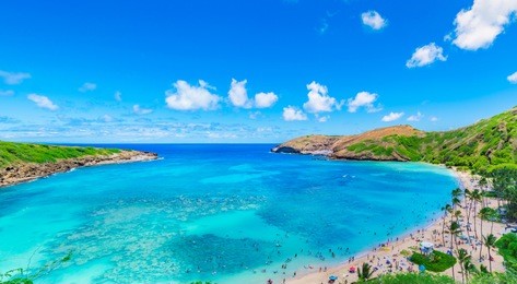hanauma bay in oahu,hawaii