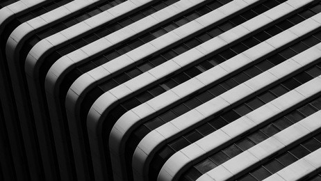 simple architecture of modern building pattern - black and white