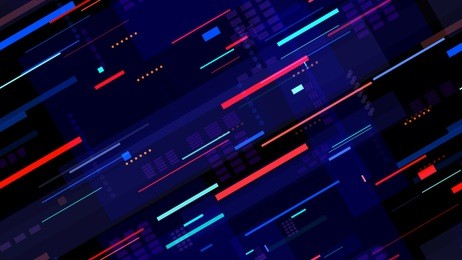 tech seamless texture with neon rays and stripes. night urban streets background with bright traffic car lights. seamless pattern with light traces. cover futuristic night road texture.