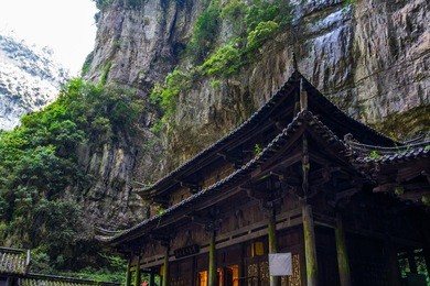 resting in the wood after long walks, wulong, chongqing, china
