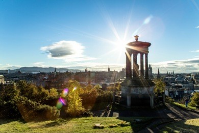 views from calton hill edinburgh scotland