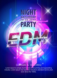 abstract background electronic dj music party design poster vector