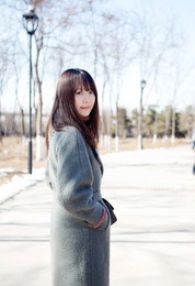 beautiful asian women smiling in the park