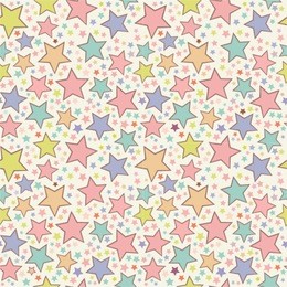 colorful stars seamless pattern