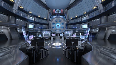 3d cg rendering of the space station