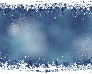 winter background with snowflakes