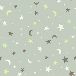 seamless pattern with stars and moon
