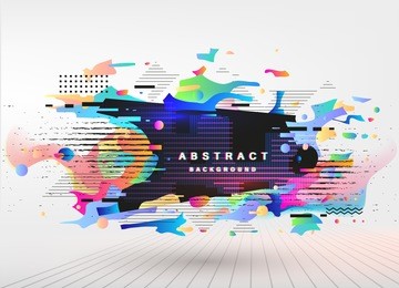 abstract fantastic background, vector geometric pattern