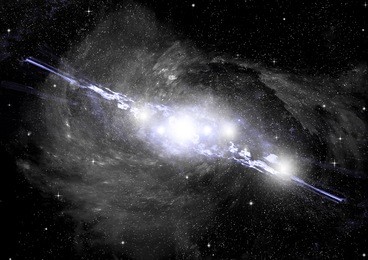 stars of a planet and galaxy in a free space elements of this image furnished by nasa