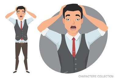 surprised shocked asian man