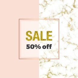cover placard sale white, golden marble or stone texture and pink background with gold glitter sale. templates for your designs, banner, card, flyer, invitation, party, birthday, wedding, baby shower,