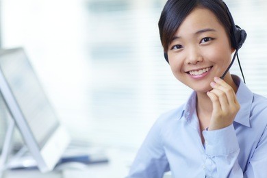 customer service businesswoman working portrait