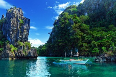 magnificent tropical sea. philippines. el nido.