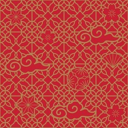 chinese pattern vector. red geometric background in traditional style.