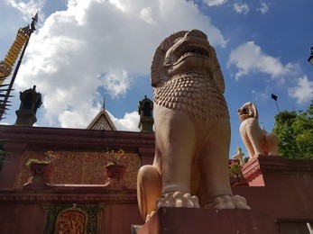 wat phnom ,buddhist temple .it is the tallest religious structure in the city. it is the central point of phnom penh.