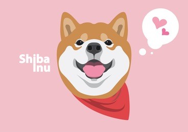 cute shiba dog and his smile