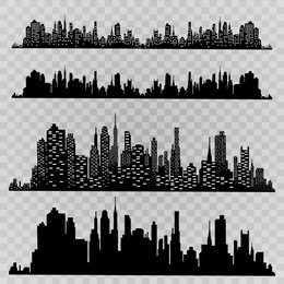 the silhouette of the city in a flat style. modern urban landscape.vector illustration