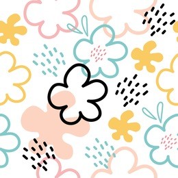 seamless floral pattern in vector. gentle, spring background.