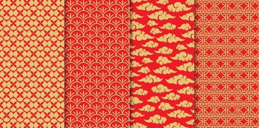 chinese pattern set. decorative background,illustration eps10.