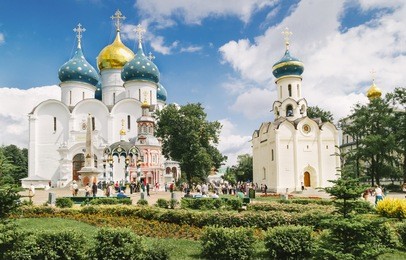 orthodox church in sergiyev posad monastery russia