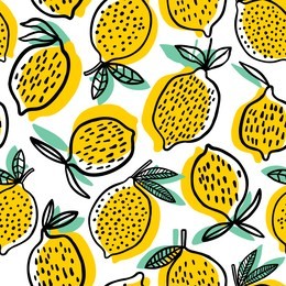 lemon seamless pattern vector illustration. summer design