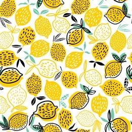 lemon seamless pattern vector illustration. summer design