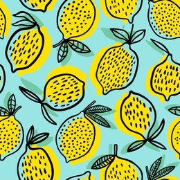 lemon seamless pattern vector illustration. summer design