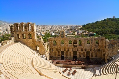 odeon of herodes atticus in athens,greece