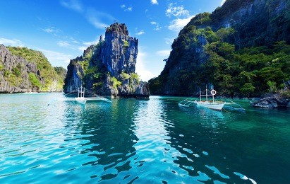 magnificent tropical sea. philippines. el nido.