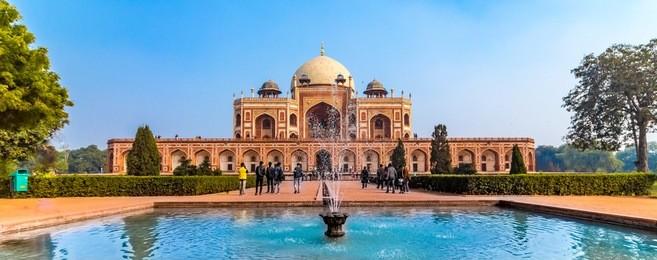 panoramic views of humayun's tomb, delhi.