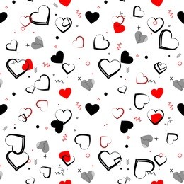 heart seamless pattern.colorful hearts.packaging design for gift wrap. abstract geometric modern background. vector illustration. art deco style. heart seamless pattern