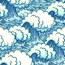 seamless pattern with waves