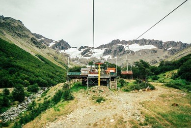chairlift station near the martial glacier, in the outskirts of ushuaia, argentina