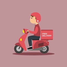 
men deliver packets using motorcycles