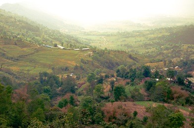 nagarkot, nepal at late spring