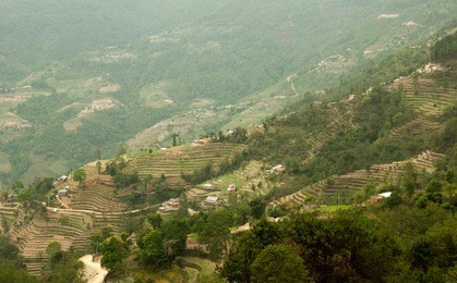 nagarkot, nepal at late spring
