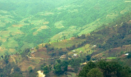 nagarkot, nepal at late spring