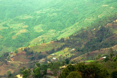 nagarkot, nepal at late spring