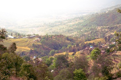 nagarkot, nepal at late spring