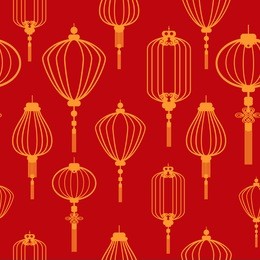 a vector illustration of chinese new year wallpaper seamless pattern background