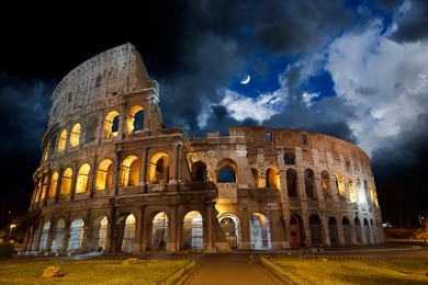 coliseum by night
