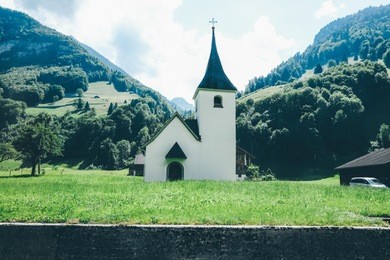 beautiful quaint chapel in switzerland