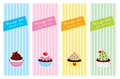 delicious muffin greeting tag